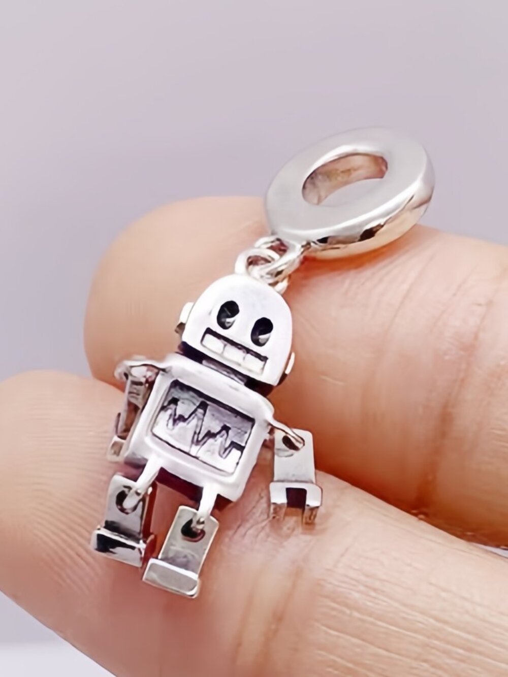 2022 Bestie Bot Robot Dangle Charm Fits European DIY Bracelets Necklaces